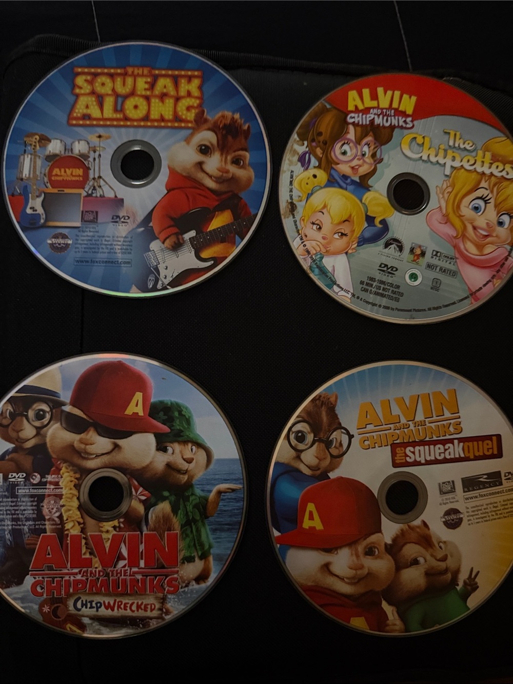 Alvin and the Chipmunks DVD Lot - Colorful Character Discs